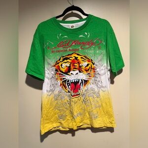 Vintage Y2K Ed Hardy Christian Audigier Double Sided T-shirt Men’s XXL